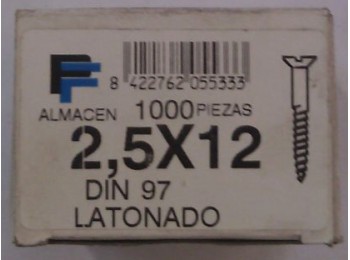 Tornillo 17x025mm cinc 1.000 p