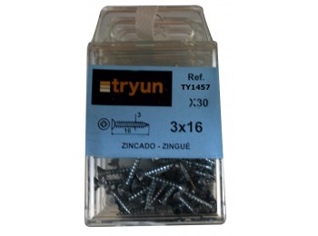 Tornillo r/mad. 03x016mm acero