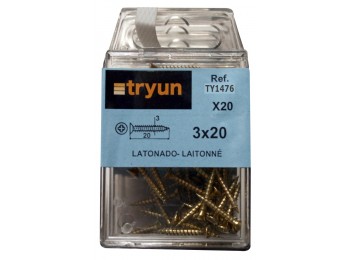 Tornillo r/mad. 03x020mm acero