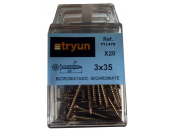 Tornillo r/mad. 03x035mm acero