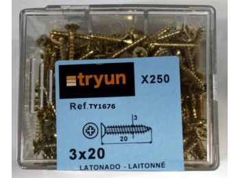 Tornillo r/mad. 03x020mm acero