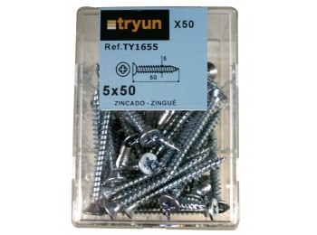 Tornillo r/mad. 05x050mm acero