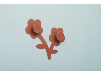 Perchero pared forma flor 31x5