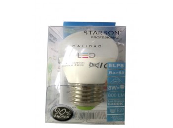 Lampara led esf. e27 8w 800lm