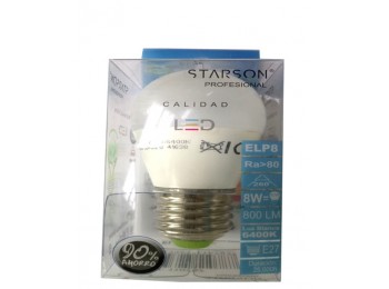 Lampara led esf. e14 8w 800lm