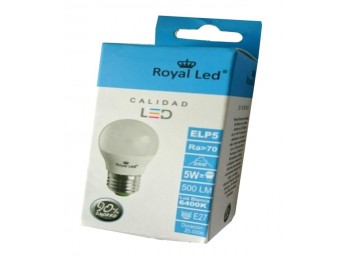 Lampara led esf. e27 5w 500lm