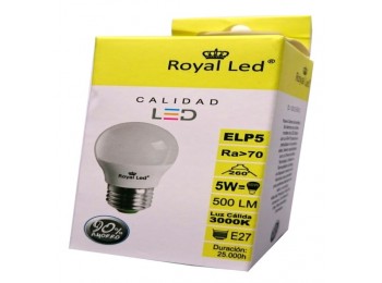 Lampara led esf. e27 5w 500lm