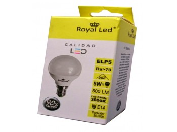 Lampara led esf. e14 5w 500lm