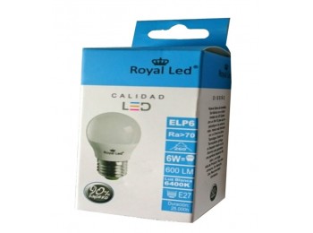 Lampara led esf. e27 6w 600lm