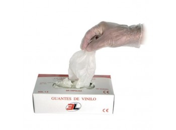 Guante vinilo univil lp nat l0