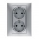 Base enchufe doble schuko tt e