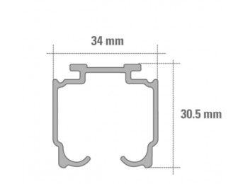 Riel accs.corredera 3mt 50kg r