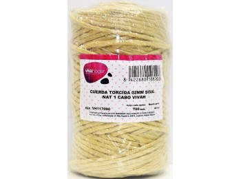 Cuerda torcida 02mm nat 700 gr