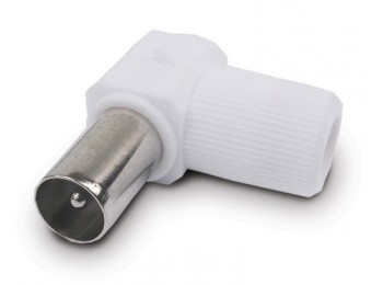 Conector coaxial macho acodado