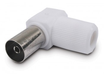 Conector coaxial hembra acodad