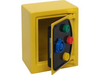 Caja  135x110x80mm amarilla ac