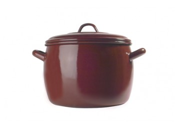 Olla alta c/tapa 34cm teja a/e