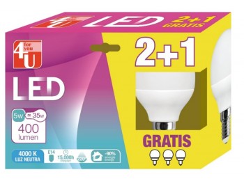 Lampara led esf. e14 5w 400lm