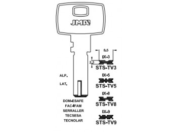 Llave alpaca jma sts-tv3