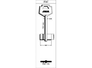 Llave laton jma fac-1g