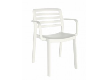 Silla jard fija resol blanca