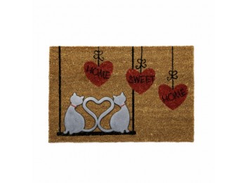 Felpudo rect 60x40cm love cats