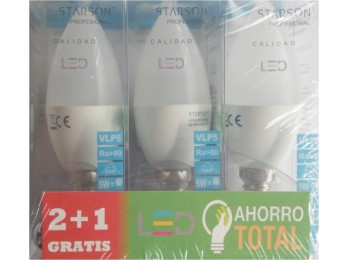 Lampara led vela e14 7w 700lm