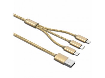Cable usb 3en1 1 micro usb 1 i