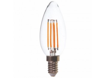 Lampara led vela e14 4w 490lm
