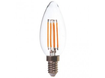 Lampara led vela e14 4w 490lm