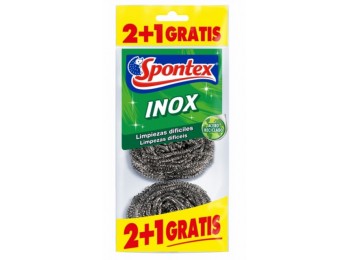 Estropajo limp inox 6,5cm 3 pz
