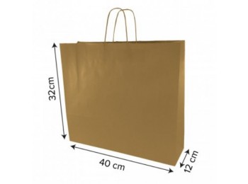 Bolsa asa rizada tpv papel 100