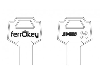 Llave acero ferrokey fac-11d