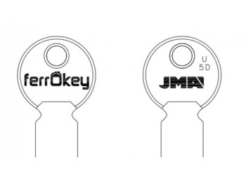 Llave acero ferrokey u-5d