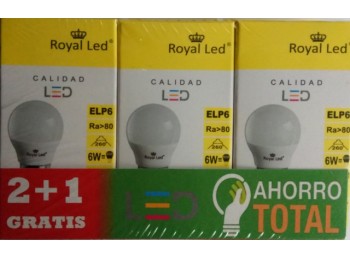 Lampara led esf. e14 6w 600lm