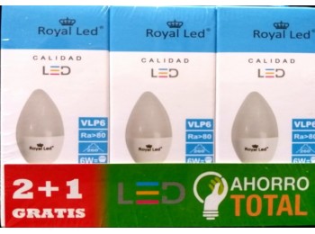 Lampara led vela e14 6w 600lm