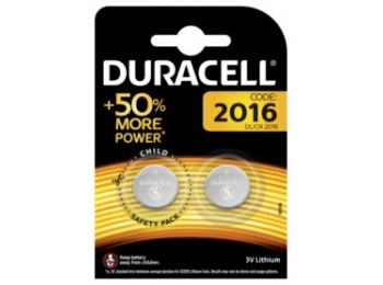 Pila boton 2016 2 pz duracell