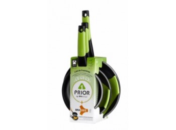 Sarten set 18-22-26cm neg/ver