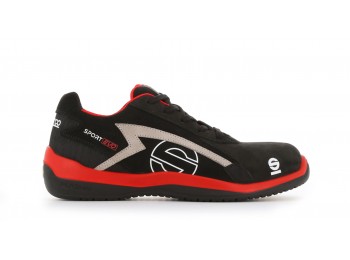 Zapato seg t43 negra/roja piel