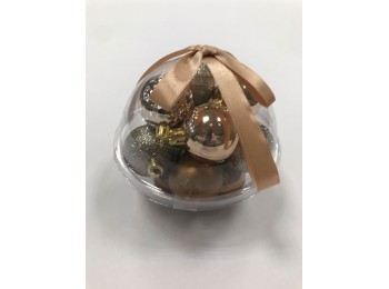 Adorno bolas 40mm dorado 14 pz